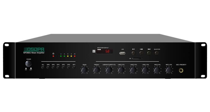 ⁦60W 6 Zones USB/SD/FM Mixer Amplifier⁩ - الصورة ⁦1⁩