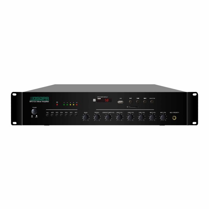 ⁦120W 6 Zones USB/SD/FM Mixer Amplifier⁩ - الصورة ⁦1⁩