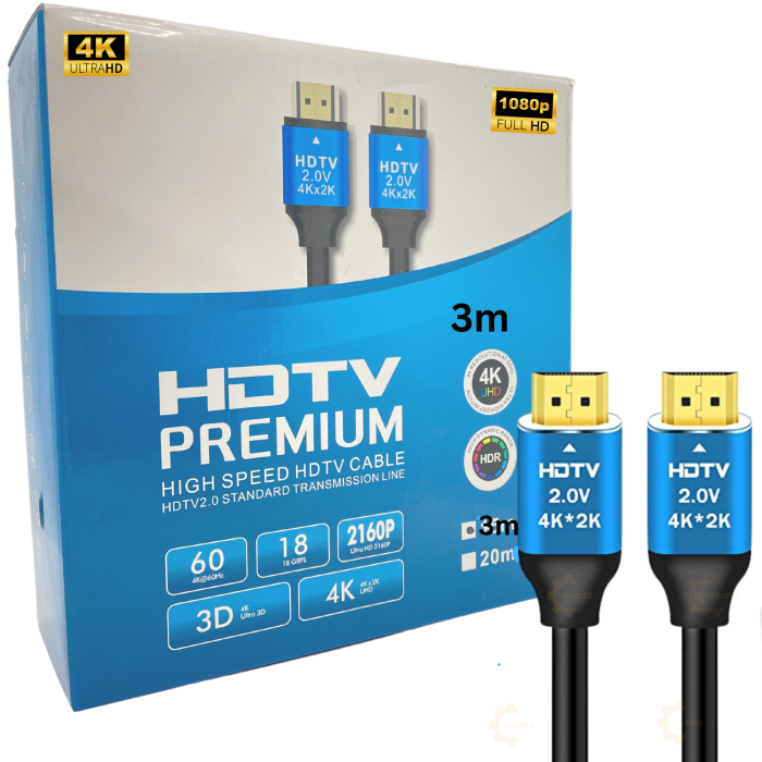 ⁦4/8K HDMI Cable 3M⁩ - الصورة ⁦1⁩